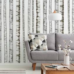 RoomMates Realistic Birch Trees Peel and Stick Giant Wall Decal