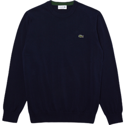 Lacoste Organic Cotton Crew Neck Sweater - Navy Blue