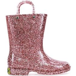 Western Chief Kid's Glitter Rain Boots - Rose Gold
