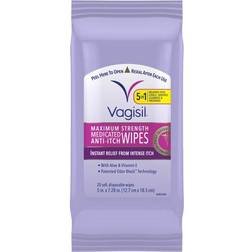 Vagisil Maximum Strength Anti-Itch Medicated Wipes 20-pack