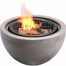 Teamson Burning Fire Pit with Base 30"
