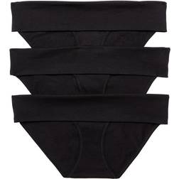 Motherhood Maternity Fold Over Panties 3-pack Black Multi (91590-05)
