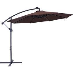 Sunnydaze Solar LED Offset Patio Umbrella 135"