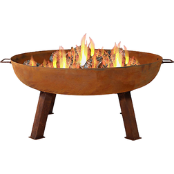 Sunnydaze Rustic Cast Iron Wood Burning Fire Pit Bowl