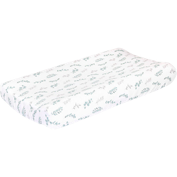 The Peanutshell Farmhouse Floral Leaves Changing Pad Cover