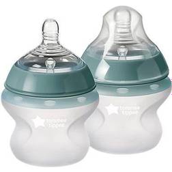 Tommee Tippee Soft Silicone Clear Baby Bottle 150ml 2-pack