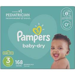 Pampers Baby Dry Size 3 Pack Disposable Diapers 168pcs