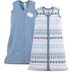 The Peanutshell Wearable Blanket Sleep Sack Blue Rhino/Geometric