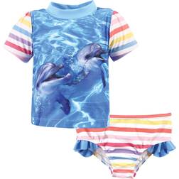Hudson Baby Swim Rashguard Set - Girl Dolphin (10325368)