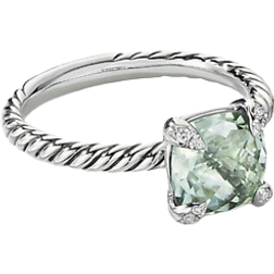 David Yurman Chatelaine Ring - Silver/Prasiolite/Diamonds
