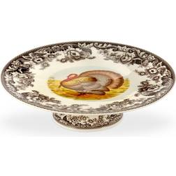 Spode Woodland Turkey Footed Cake Plate 26.67cm