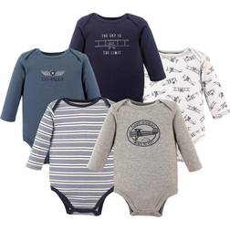 Hudson Baby Long-Sleeve Bodysuits 5-pack - Co-Pilot (10155287)
