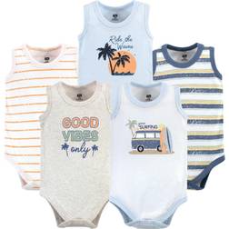 Hudson Baby Sleeveless Bodysuits 5-pack - Gone Surfing (10153316)