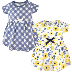 Touched By Nature Girl's Garden Organic Dress 2-pack - Yellow