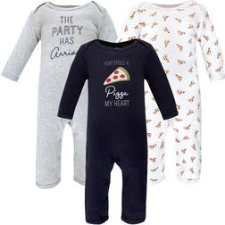 Hudson Baby Cotton Coveralls 3-pack - Pizza (10117341)