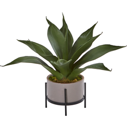 Nearly Natural Agave Succulent in Decorative Pot 14"