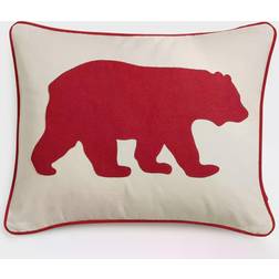 Eddie Bauer Bear Applique Twill Complete Decoration Pillows Red (50.8x40.64cm)