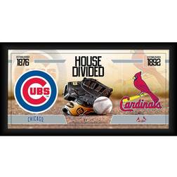 Fanatics Chicago Cubs vs. St. Louis Cardinals Framed House Divided Baseball Collage Photo Frame