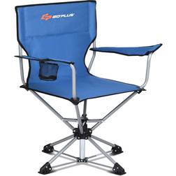 Costway Goplus Collapsible Portable Swivel Camping Chair 360degreesFree Rotation fo