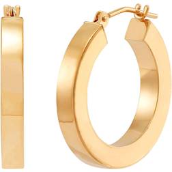 Welry Square Tube Hoop Earrings - Gold