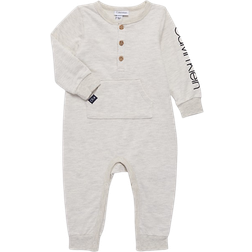 Calvin Klein Baby Boy's Heathered Logo Coveralls - Grey