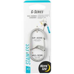 Nite Ize NIT-GS3-11-R6 G-Series Dual Chamber Carabiner 3, Stainless Steel