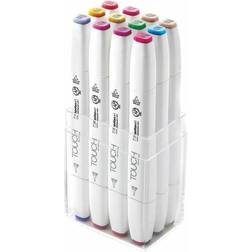Touch ShinHan Twin Brush Markers Pastels, Set of 12