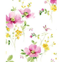 NextWall Watercolor Windflower Peel and Stick Wallpaper