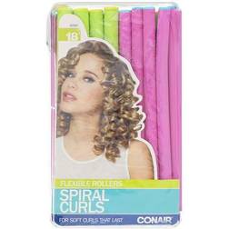 Conair Spiral Rollers Mint/Coral -18pc