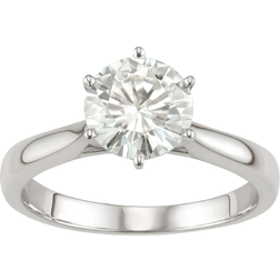 Charles & Colvard 6-Prong Solitaire Ring - White Gold/Diamond
