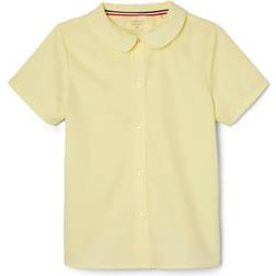 French Toast Little Girl's Short Sleeve Modern Peter Pan Blouse - Yellow