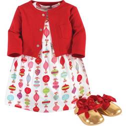 Little Treasures Cardigan, Dress and Shoes Pack of 3 - Glitzmas (11172503)