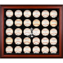 Fanatics Houston Astros 2017 MLB World Series Champions Mahogany Framed Logo 30-Ball Display Case