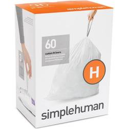 Simplehuman Code H Custom Fit Liners 60-pack 9.246gal