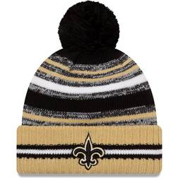 New Era New Orleans Saints 2021 NFL Sideline Sport Pom Cuffed Knit Beanies Youth