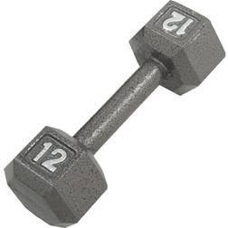 CAP Barbell 12 Pound Hexagon Solid Dumbbell Weight, Single