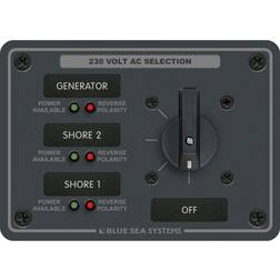 Blue Sea Systems AC Rotary Switch Panel, 30 Ampere 3 Positions OFF, 2 Poles