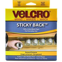 Velcro Brand STICKY BACK Fasteners, 3/4" x 15' Black
