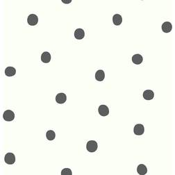 RoomMates Black Polka Dots Peel & Stick Wallpaper