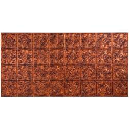Fasade Trad 1 2ft x 4ft Vinyl Glue Up Ceiling Tile in Moonstone Copper 5pk
