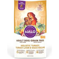 Halo Holistic Adult Dog Healthy Weight Grain Free Turkey, Turkey Liver & Duck Recipe 9.5