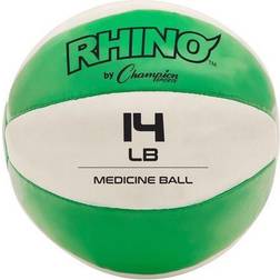 Champion Sports 14-15lb Leather Medicine Ball
