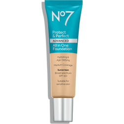 No7 Protect & Perfect ADVANCED All in One Foundation 10 Deeply Honey