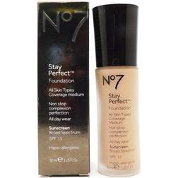 No7 Stay Perfect Foundation SPF 15 1.0 oz Honey