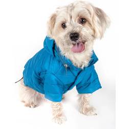 Pet Life Sporty Avalanche Lightweight Adjustable with Pop Out Zippered Hood Large