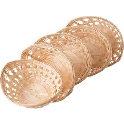 Vintiquewise Natural Rayon Oval Bread Basket 5