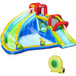 OutSunny 5 in 1 Water Slide Bounce House Water Park Jumping Castle