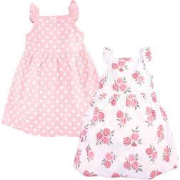 Hudson Baby's Cotton Dresses 2-pk - Soft Pink Roses (10116763)