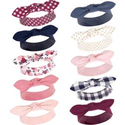 Hudson Baby Cotton Headbands 10-pack - Pink & Navy Floral (10158572)