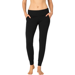Beyond Yoga Cozy Fleece Foldover Long Sweatpant - Black